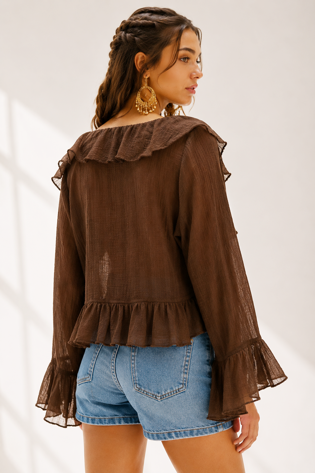 Luigi Ruffle Top - Soft Linen & Cotton