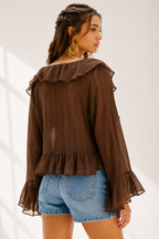 Luigi Ruffle Top - Soft Linen & Cotton