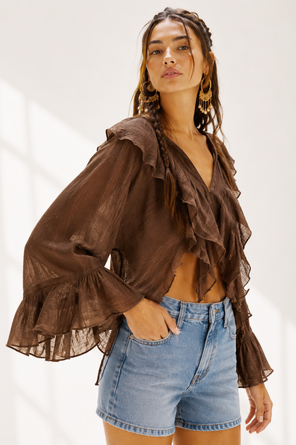 Luigi Ruffle Top - Soft Linen & Cotton
