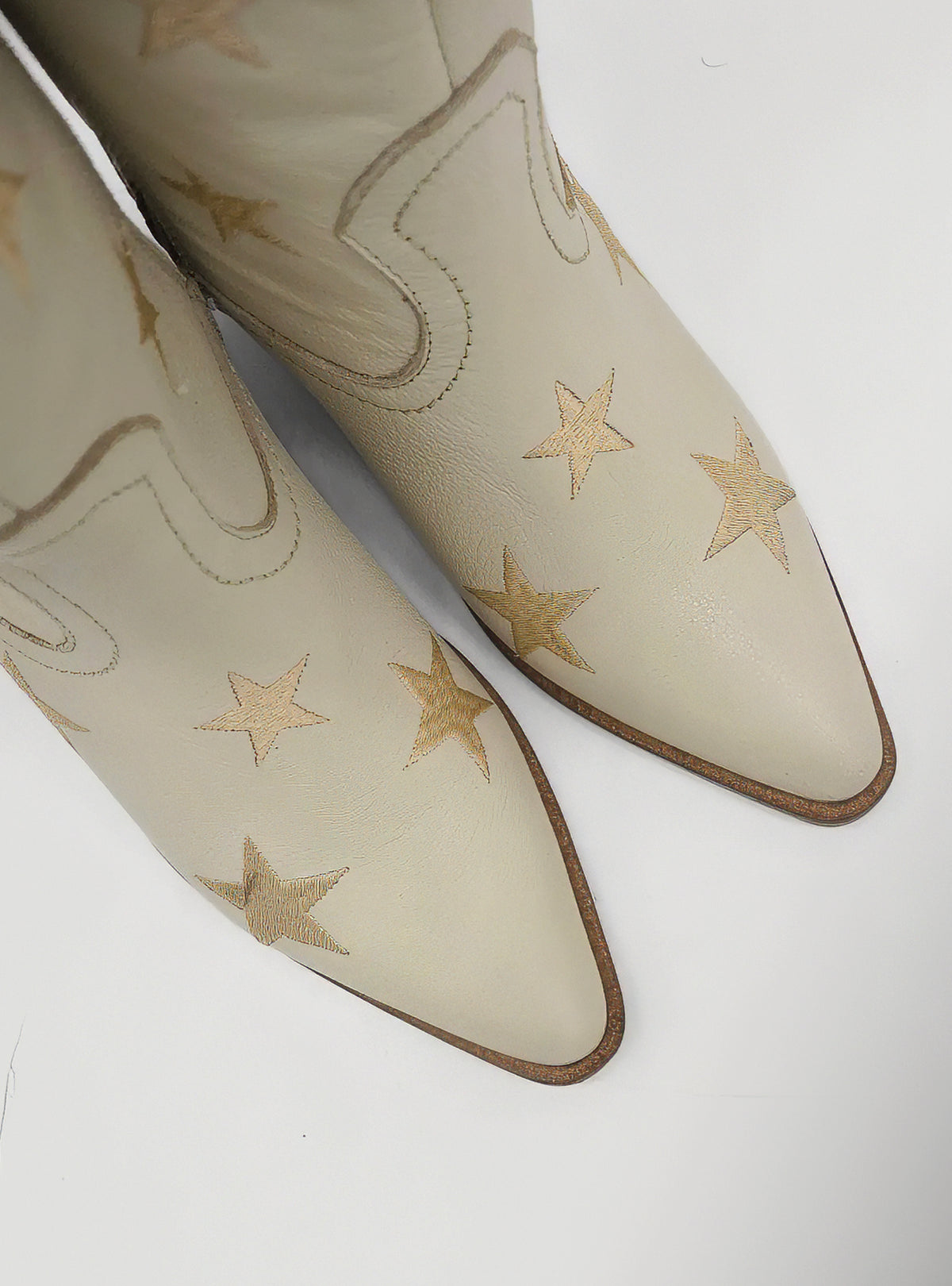 Handcrafted Moonlight Leather Cowboy Boots