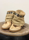 Jewel Fringe Leather Boots