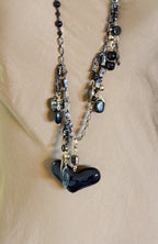 Heart Pendant Necklace with charms