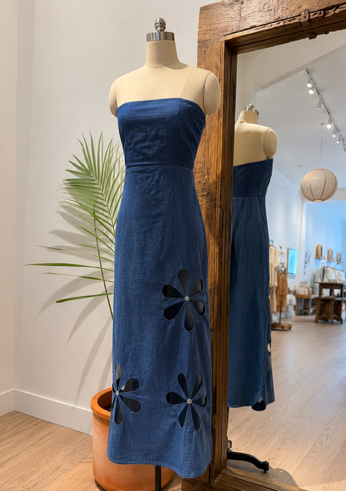 Carolina Maxi Skirt with floral cut-outs