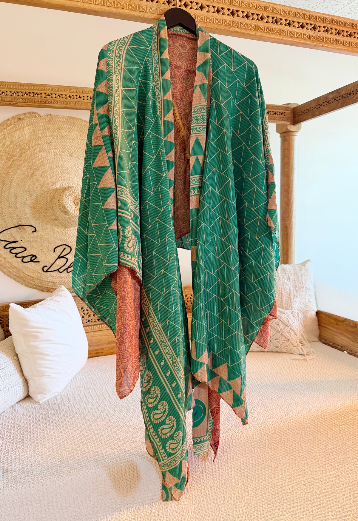 Vintage Jade Kimono - reversible